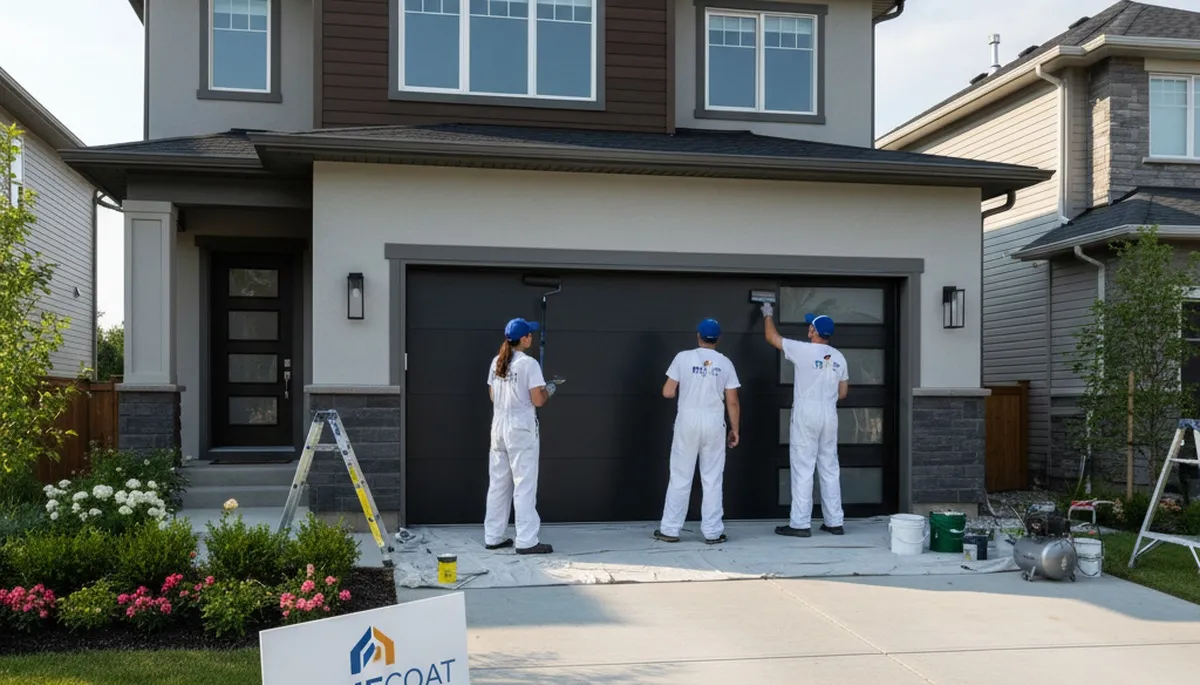 Professional garage door painting in Virginia Beach VA enhancing curb appeal and weather protection