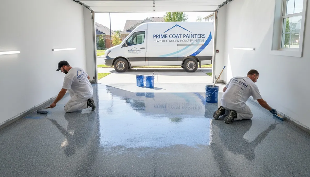 Professional epoxy garage floor coating in Virginia Beach VA for durable, moisture-resistant finish