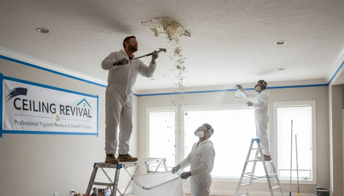 Professional popcorn ceiling removal service in Virginia Beach VA modernizing coastal home interior