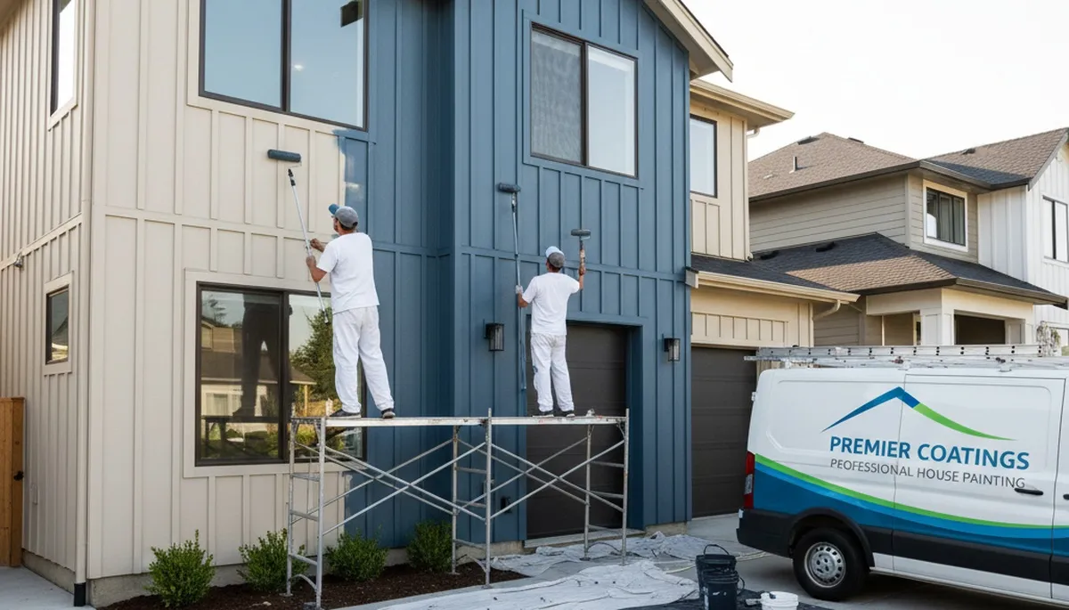 Professional siding painting on coastal home in Virginia Beach, VA for weather-resistant protection