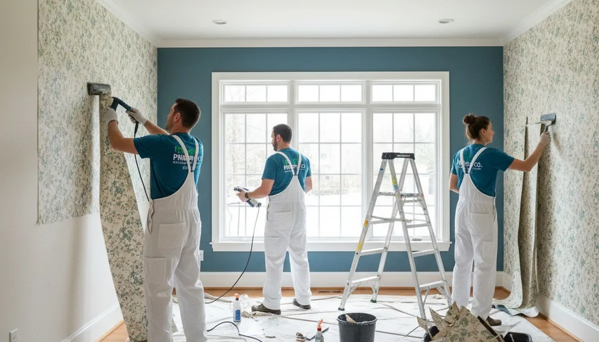 Professional wallpaper removal service in Virginia Beach VA by expert house painters